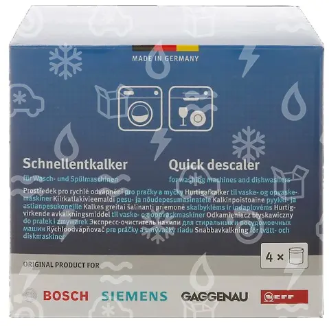 prostrředek odvápňovací pračky a myčky BOSCH / SIEMENS, sada 4ks.